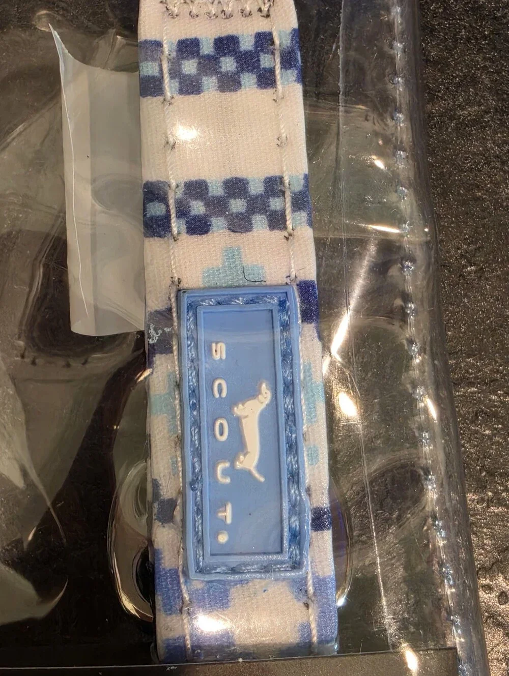 Scout Dog Lover SMALL Walk Set - Knit Happens, Blue & White Print